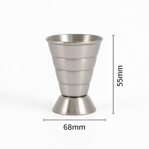 Silver Stainless Steel Drinkware with Measurement Markers